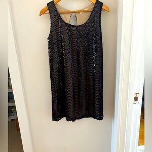 Black Sequin Party Dress S